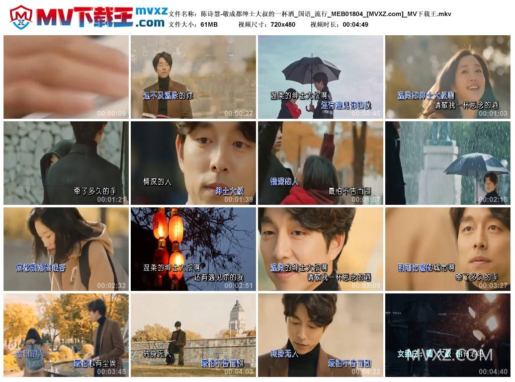 陈诗慧-敬成都绅士大叔的一杯酒_国语_流行_MEB01804